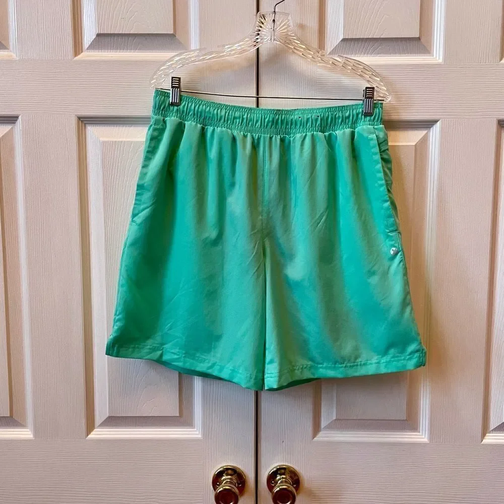 TEAL MENS BATHING SUIT 8” QUICK DRY NWOT